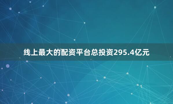 线上最大的配资平台总投资295.4亿元