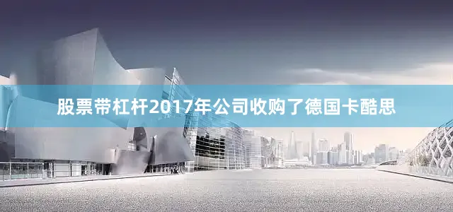 股票带杠杆2017年公司收购了德国卡酷思